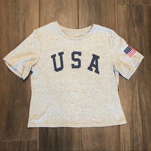 USA Crop Tee